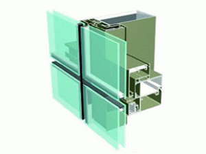 100-190系列隐框玻璃幕墙结构图