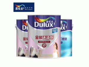 多乐士超易洗无添加墙面漆套餐 2桶5L面漆+1桶5L底漆