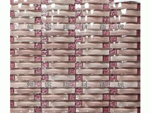 长条粉色水晶金箔浮雕马赛克瓷砖 背景砖