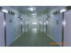 供应镀锌板喷塑材质铅防护医用推拉自动门