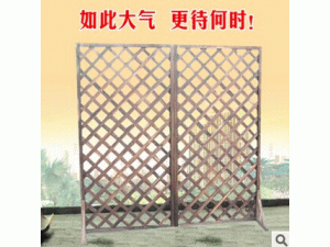 碳化木网片防腐木网格实木围栏园艺栅栏木篱笆户外护栏炭化木网格