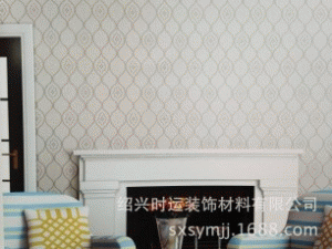 欧式提花高档无缝墙布墙纸壁画防水美嘉锦工程壁布招商加盟